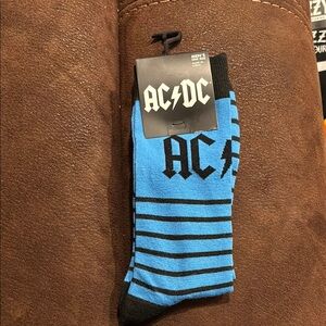 AC/DC Blue and Black Men's Socks